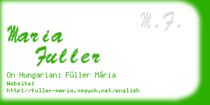 maria fuller business card