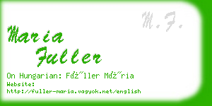 maria fuller business card
